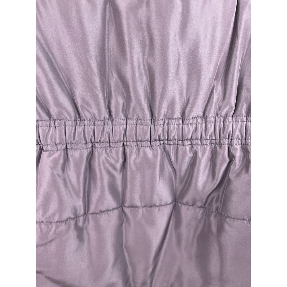 Style & Co Womens Size Medium Burgundy Puffer Vest w/Gold Zipper & Snaps - Picture 7 of 10